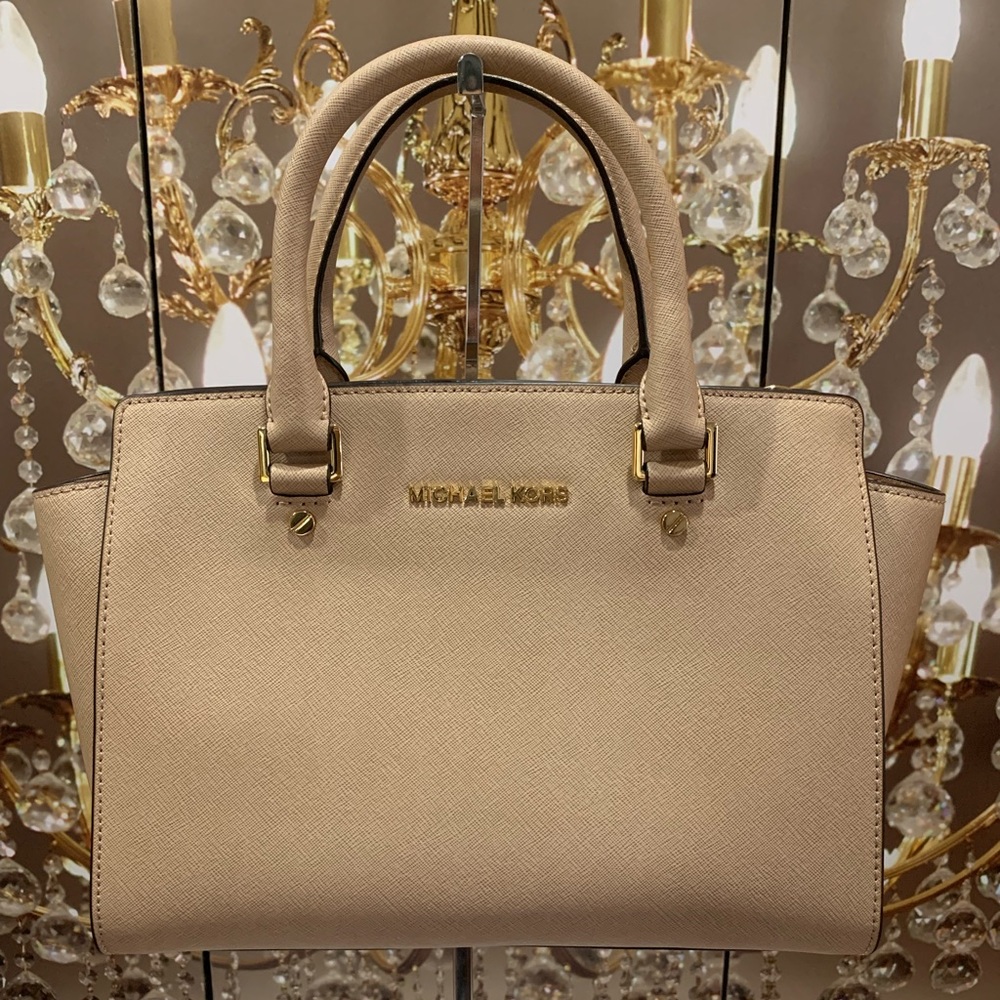 Michael Kors Medium Selma Satchel- Blush (Pale Pink)